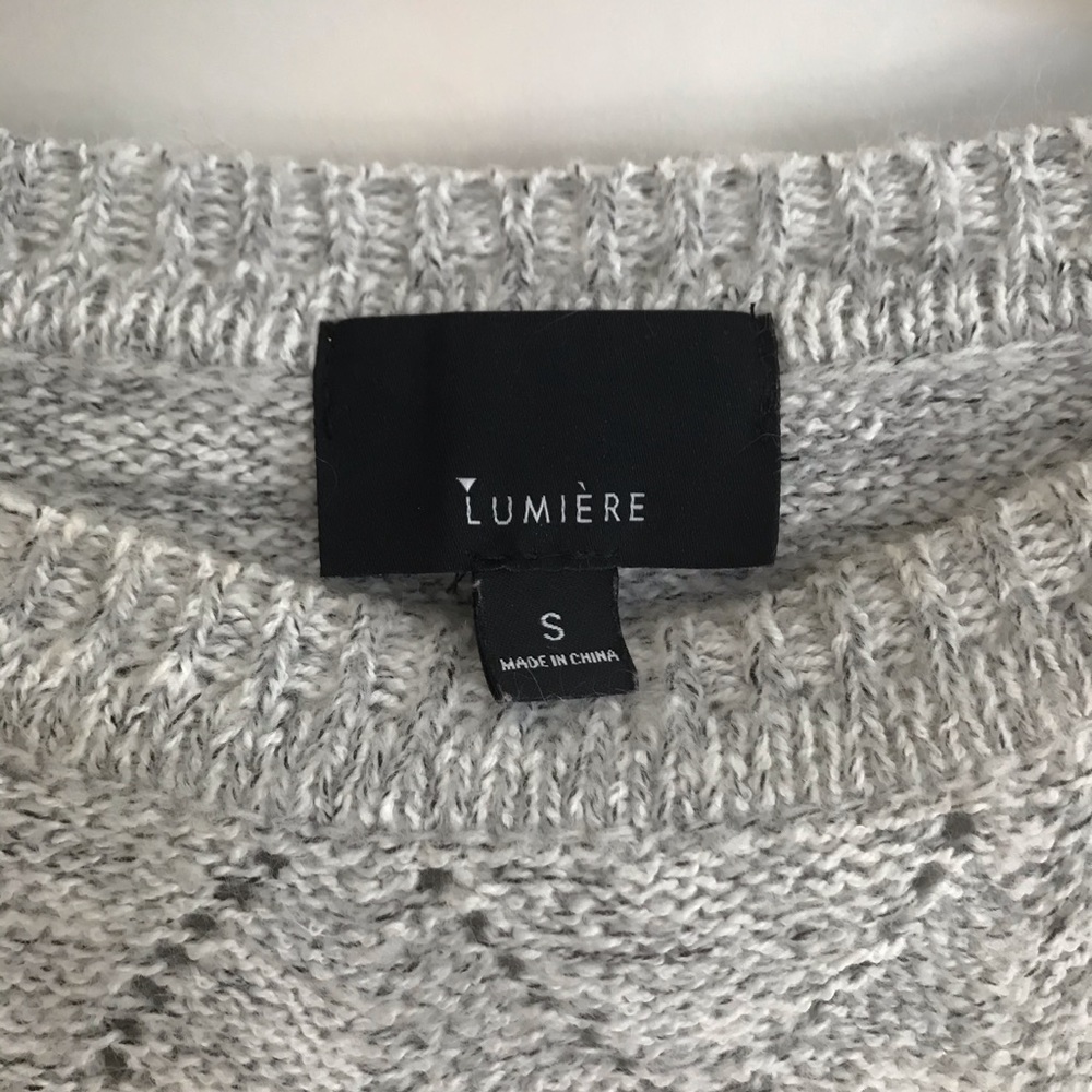 Grey Sweater with Ruffle - Picture 2 of 2